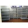 Image 1 : Qty 5 Metro Q Metal Slatted Shelving Units (used in freezer) Misc Sizes