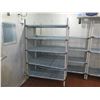 Image 2 : Qty 5 Metro Q Metal Slatted Shelving Units (used in freezer) Misc Sizes
