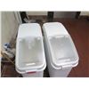 Image 2 : Qty 2 Rubbermaid White Food Storage Bins