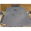 Image 2 : Square Table on Metal Pedestal Base w/ 4 Chairs (outdoors - tops damaged/stained)