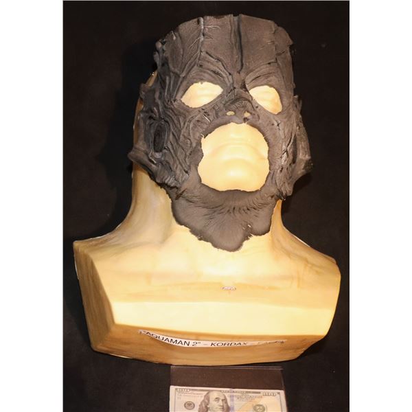 AQUAMAN AND THE LOST KINGDOM KORDAX UNPAINTED FACE APPLIANCE ON LIFE CAST 1 SUPER HERO