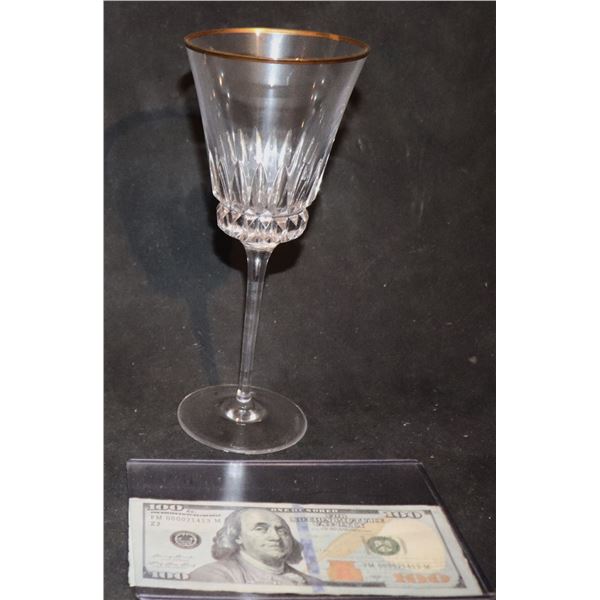 COMING TO AMERICA 2 GOLD RIMMED CRYSTAL TOASTING GLASS