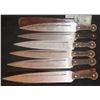 Image 2 : ZZ KNIVES VIKING HERO SWORDS METAL AND WOOD W/ LEATHER SHEATHS LOT OF 6