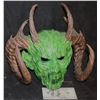 Image 1 : SCREAM QUEENS GREEN MEANIE DEMON MASK WITH HORNS