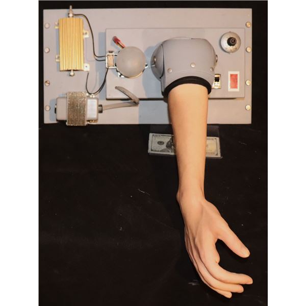 AMERICAN HORROR STORY APOCALYPSE HAND JOB & GUN FIRING MACHINE FROM BATES ROBOT LAB SCREEN MATCHED