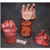 Image 2 : HELLBOY ALL 3 HAND FIST OF DOOM HERO PUPPET SCREEN MATCHED COMPLETE COLLECTION SUPER HERO