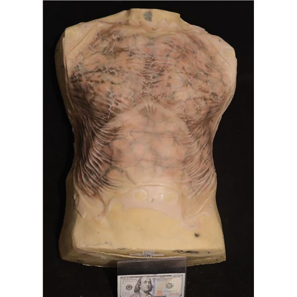 ARMY OF THE DEAD ZEUS ZOMBIE CHEST APPLIANCE ON TORSO SILICONE