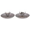 Image 1 : Republican & Democrat Chrome Ashtray Pair