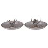 Image 1 : Republican & Democrat Chrome Ashtray Pair