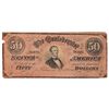 Image 1 : Confederate $50 Civil War Currency Note