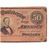 Image 4 : Confederate $50 Civil War Currency Note