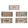 Image 1 : Collection of 5 Louisiana Civil War Currency Notes