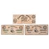 Image 1 : (3) Confederate $50 Civil War Currency Notes