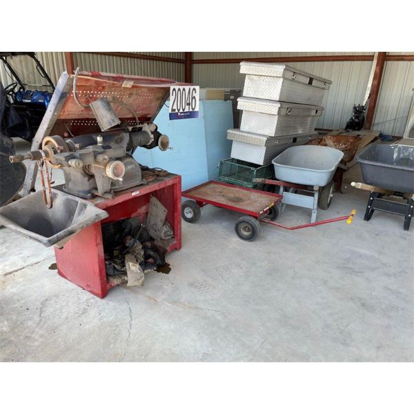LATHE, TOOLBOXES & WHEEL BARROWS