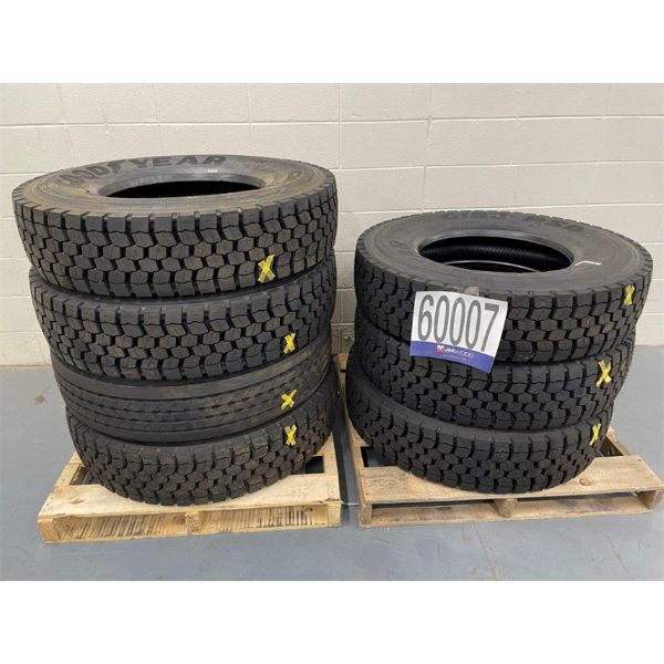 (7) 11R22.5 TIRES