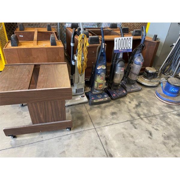 DESKS, CHAIRS, LOCKERS, FLOOR BUFFING MACHINES