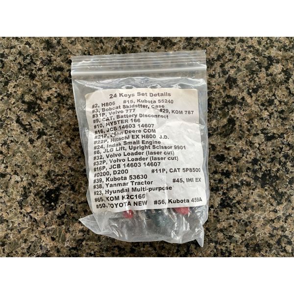 (24) KEY HEAVY EQUIPMENT SET
