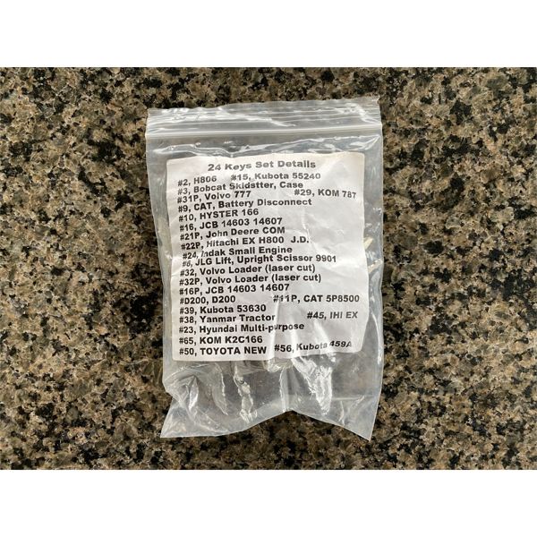 (24) KEY HEAVY EQUIPMENT SET