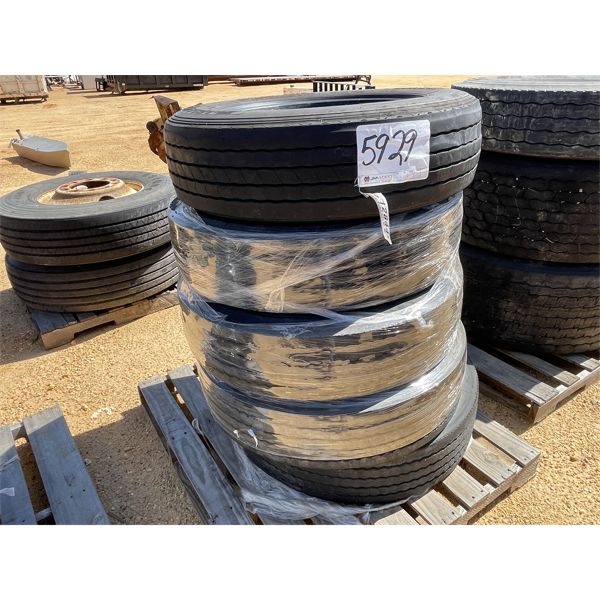 (5) 255/70R22.5 TIRES