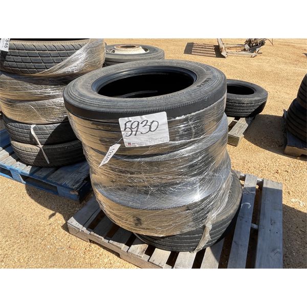 (4) 255/70R22.5 TIRES