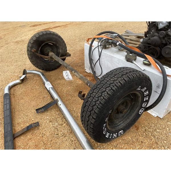 TRAILER AXLE W/ WHEELS