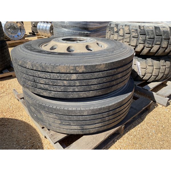 (2) 11R22.5 TIRES W/ RIMS