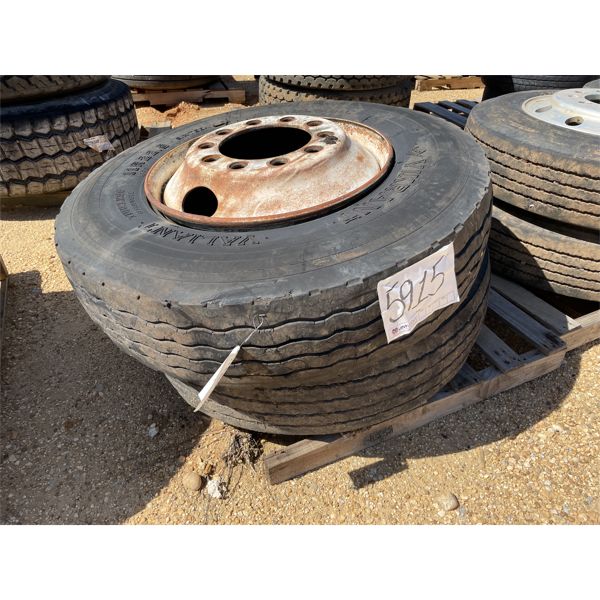 (2) 11R22.5 TIRES W/ RIMS