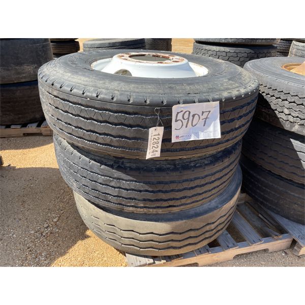 (3) 315/80R22.5 TIRES W/ RIMS