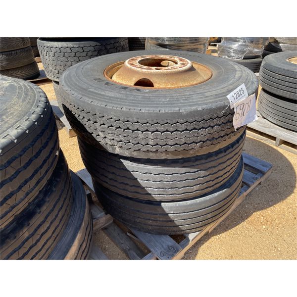 (3) 315/80R22.5 TIRES W/ RIMS