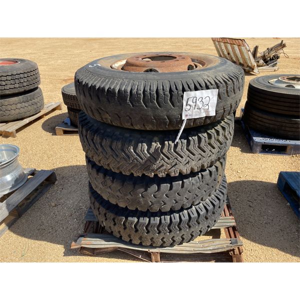 (4) 10.00-20 TIRES W/ RIMS