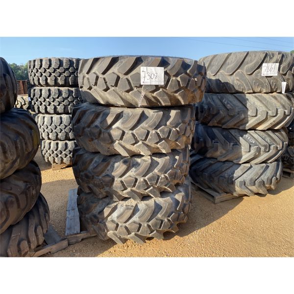 (4) 15.5-25 TIRES W/ RIMS
