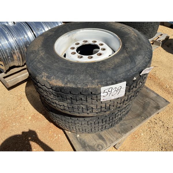 (2) 425/65R22.5 TIRES W/ RIMS