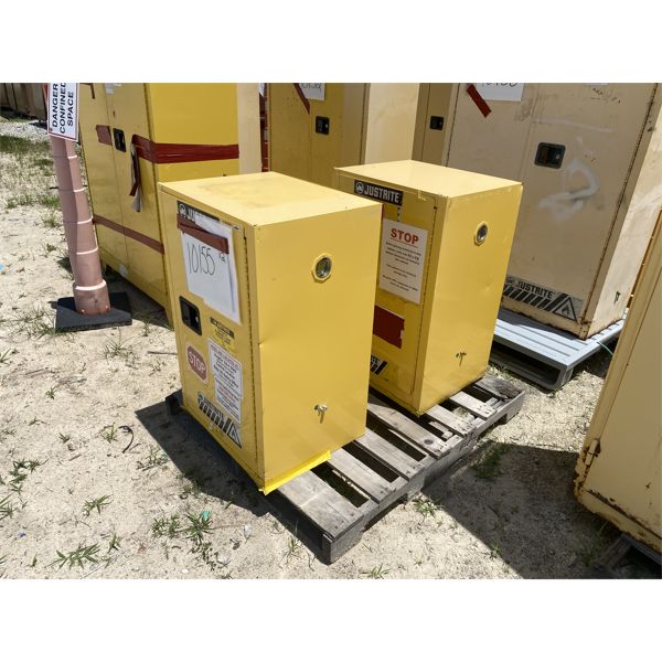 (2) JUSTRITE FLAMMABLE STORAGE CABINET