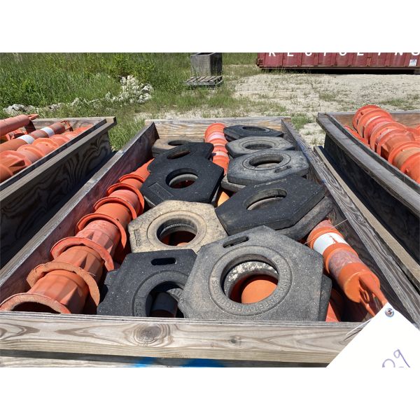 (70) SAFETY CONES W/ BASES