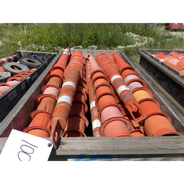 (70) SAFETY CONES W/ BASES