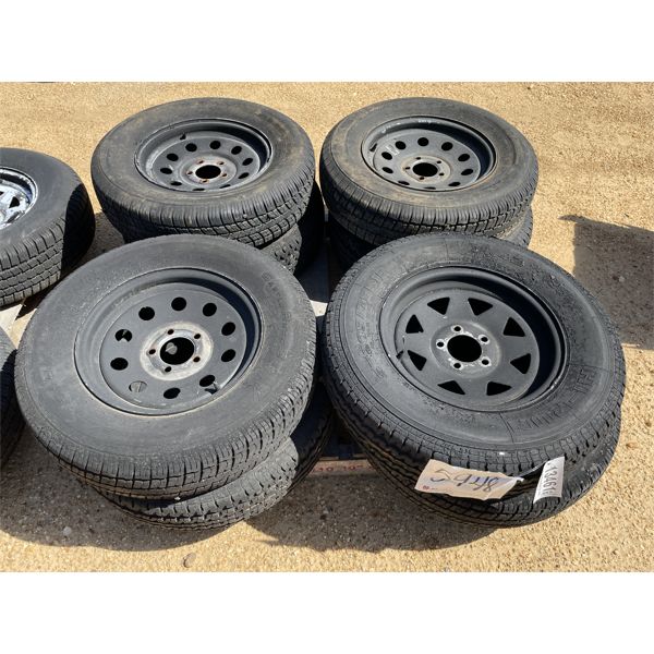 (8) VARIOUS TIRES W/ RIMS