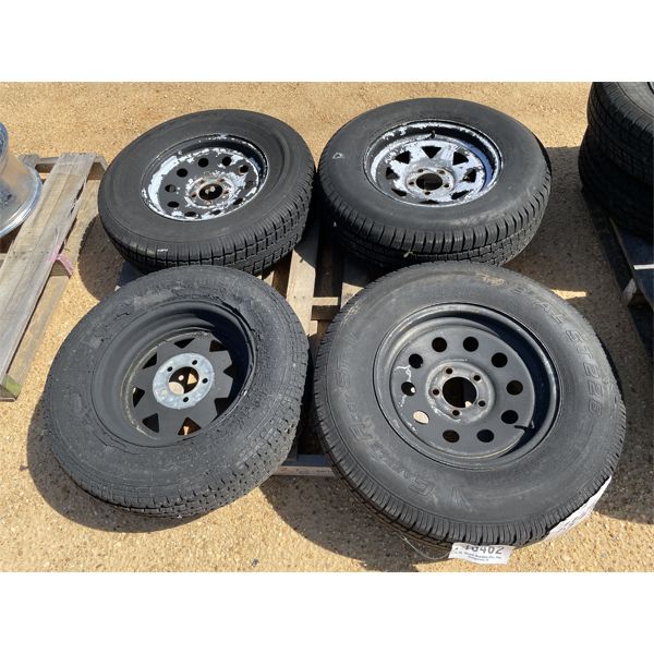 (4) VARIOUS TIRES W/ RIMS