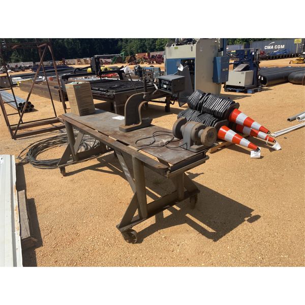 WORK TABLE W/ GRINDER & PRESS