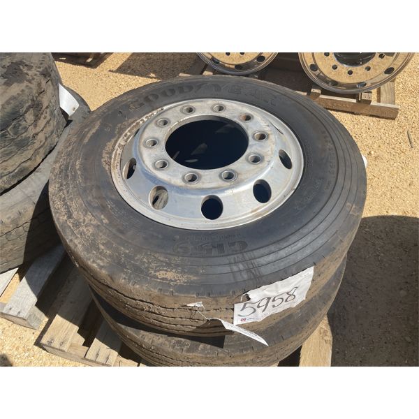 (2) 265/70R19.5 TIRES W/ RIMS