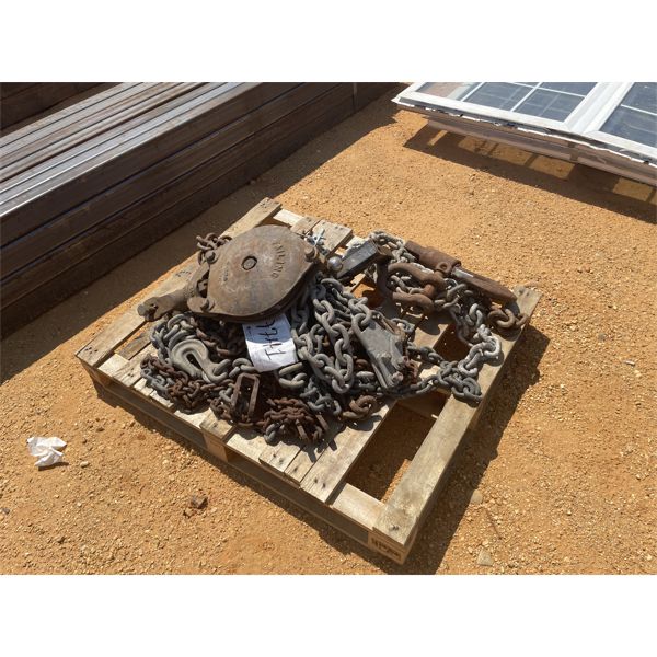 CHAINS, HOOOKS, PULLEY & HITCH