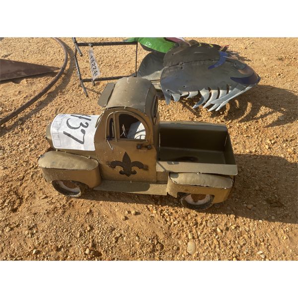 SAINT METAL ART TRUCK & PIN-WHEEL PEACOCK