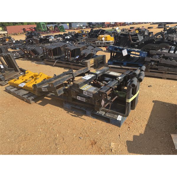 (3) UNIVERSAL LIFT HOOK (10,000LB CAP) & VARIOUS FORKS