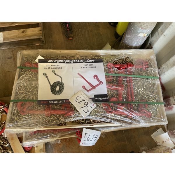 (5) BINDERS & (10) 3/8" CHAIN