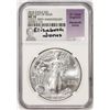 Image 1 : 2016 $1 American Silver Eagle Coin NGC MS70 FDOI Jones Signature 30th Anniversary