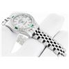 Image 5 : Rolex Ladies Stainless Steel White Index Emerald and Diamond Datejust Wristwatch