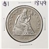 Image 1 : 1849 $1 Seated Liberty Silver Dollar Coin