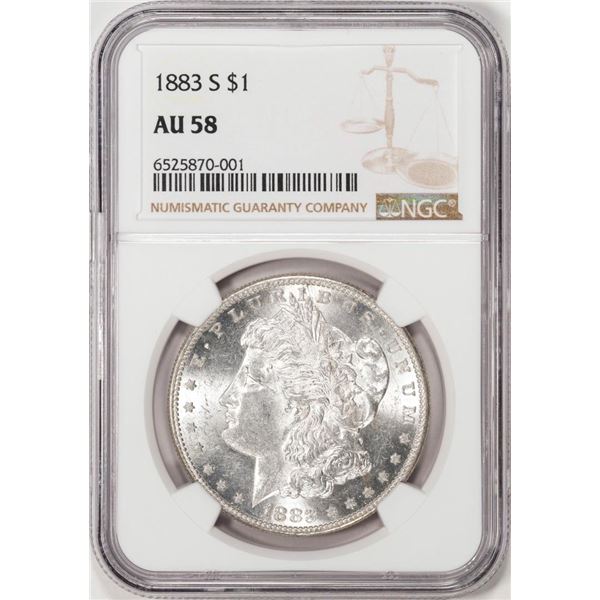 1883-S $1 Morgan Silver Dollar Coin NGC AU58