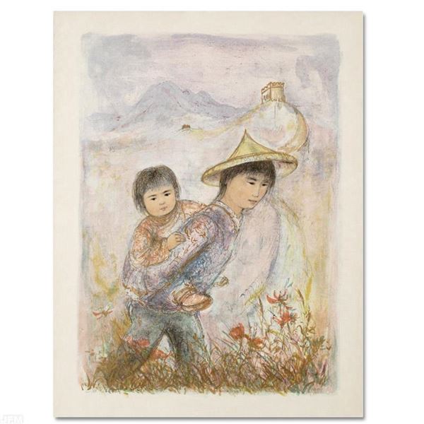 Edna Hibel (1917-2014) "The Great Wall" Limited Edition Lithograph on Paper