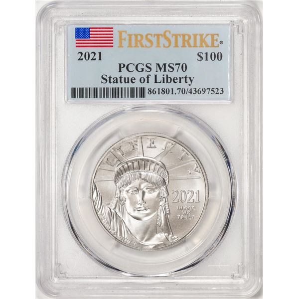 2021 $100 Platinum American Eagle Coin PCGS MS70 First Strike