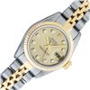 Image 1 : Rolex Ladies Two Tone Champagne Diamond Datejust Wristwatch With Rolex Box